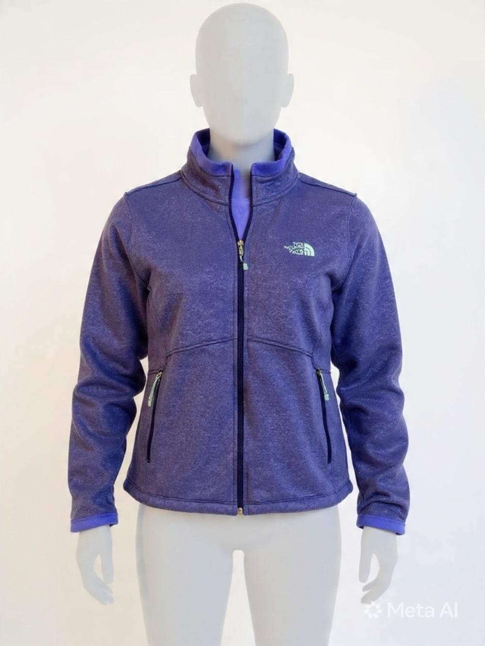 The North Face Women's Purple Full-Zip Teddy Fleece Jacket-A19